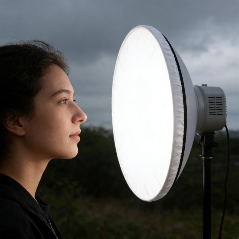 Photography Lighting Beauty Dish - Couverture lampe diffuseur en tissu doux,