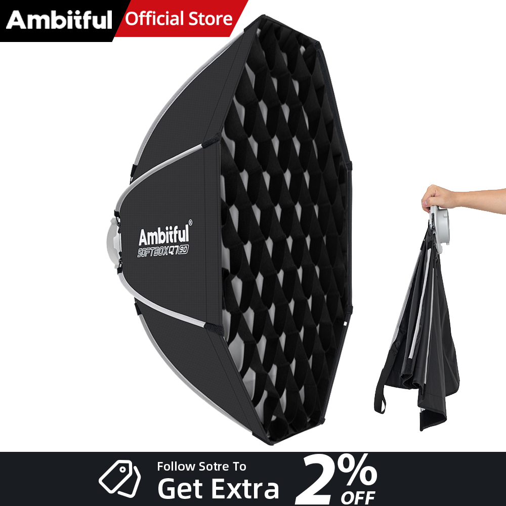 Photography Lighting Grid - AMBITFUL Q7II 55/65/90cm Boîte à lumière