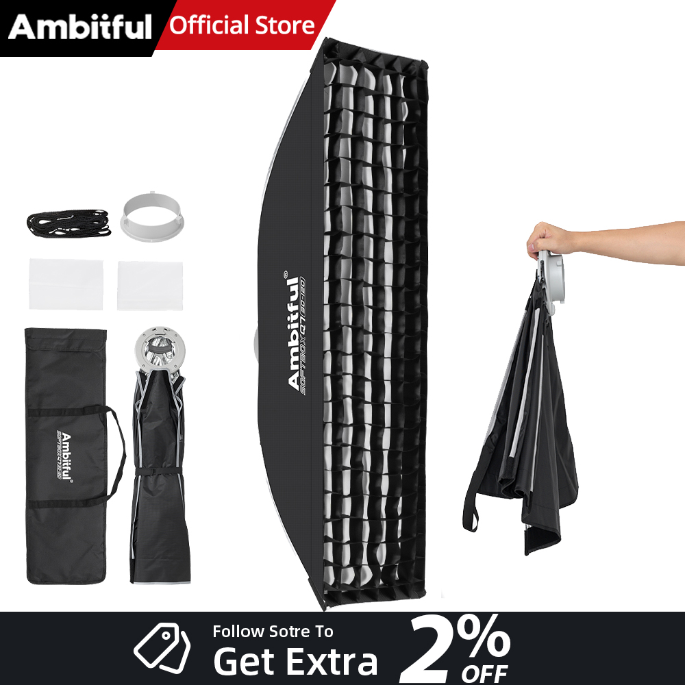 Photography Lighting Grid - AMBITFUL Q7-II 30*120cm Boîte à lumière