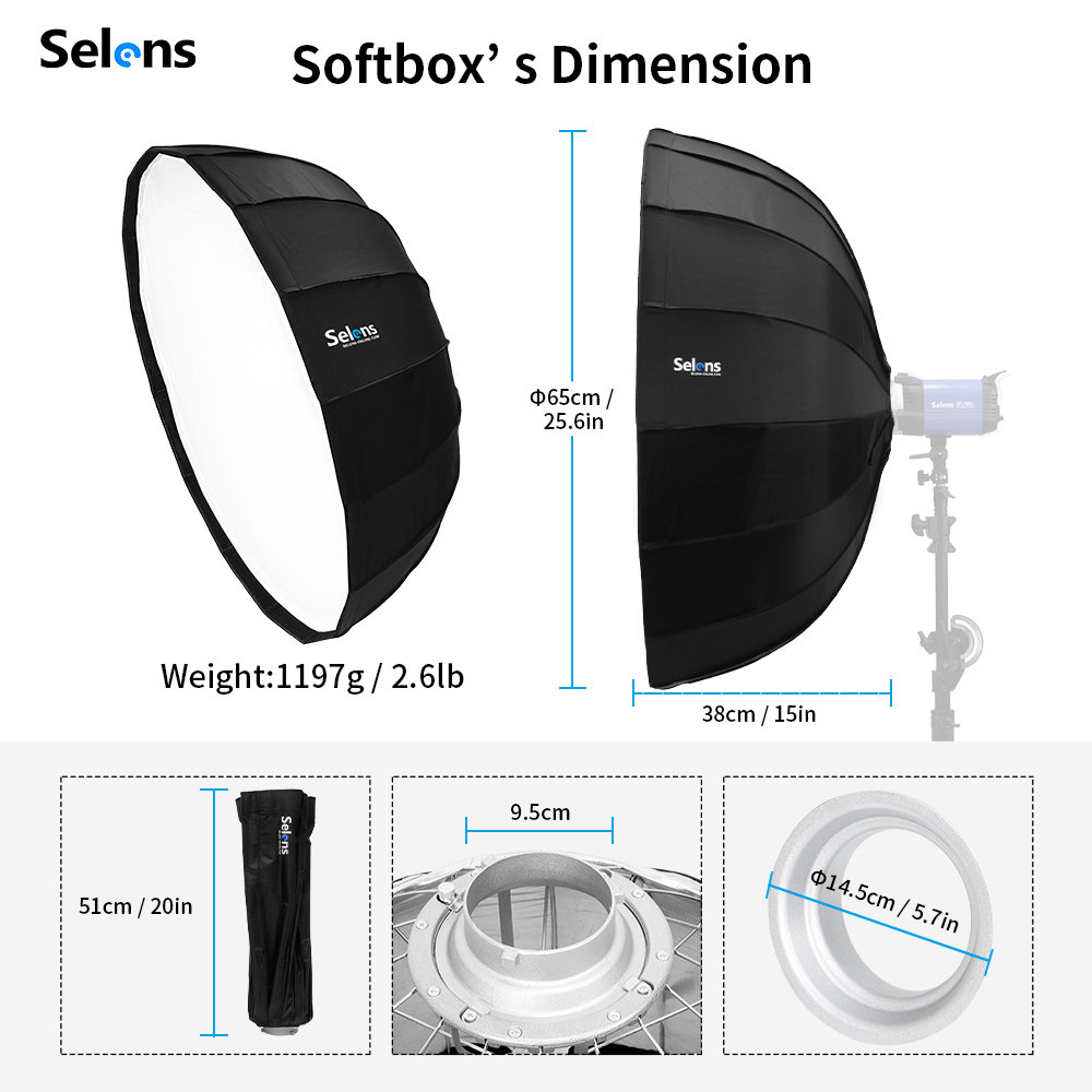 Selens-Diffuseur réflecteur pa - Photography Lighting Beauty Dish avis et prix