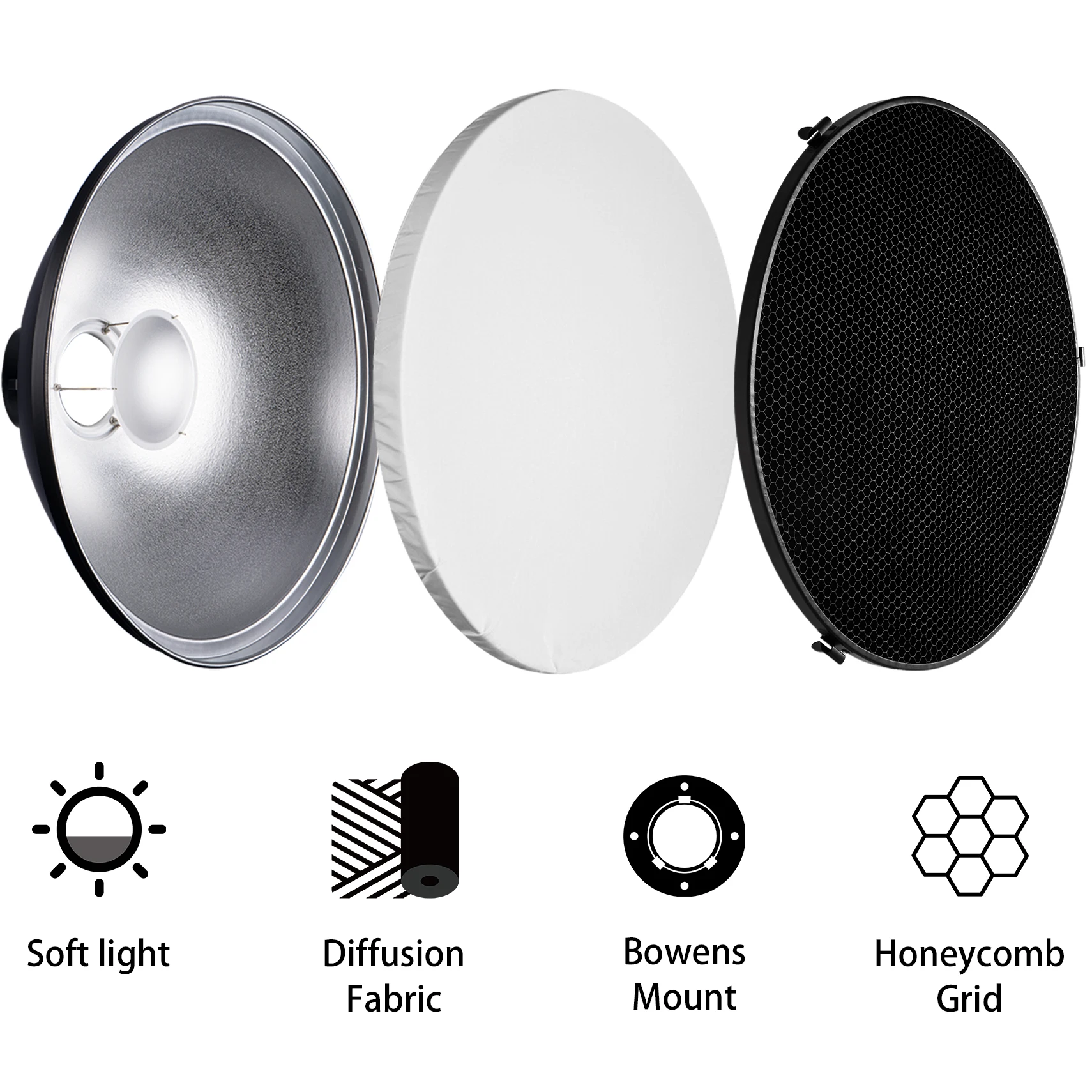 Selens – réflecteur intérieur  - Photography Lighting Beauty Dish avis et prix