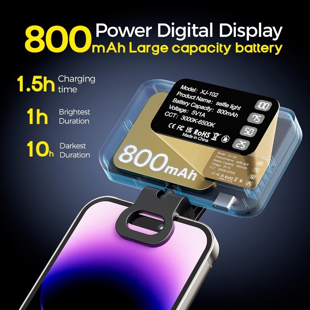 Lampe LED Selfie 800/1000mAh,  - Photography Lighting Flash avis et prix